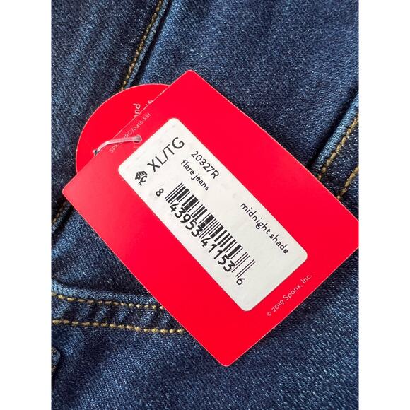 Spanx Flare Jeans Midnight Shade Womens Size XL Pull On Pants Stretch NWT - Picture 6 of 8